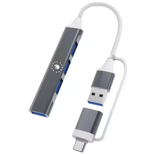 هاب 4 پورت USB-C اکی یس مدل 2IN1 TYPEC700