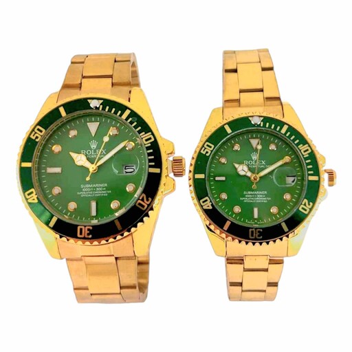 ست زنانه مردانه ساعت مچی رولکس ROLEX SUBMARINER SET GN-GD