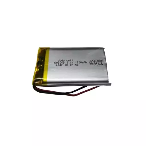 باتری لیتیوم پلیمر 3.7v ظرفیت 1500mA ابعاد 603048