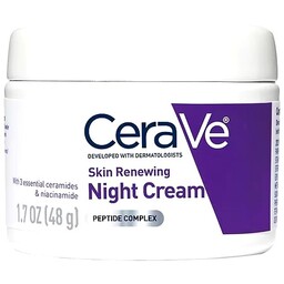 کرم شب بازسازی کننده پوست سراوی با ترکیبی از رتینول، نیاسینامید و سرامیدها 48گرم (CeraVe Skin Renewing Night Cream)