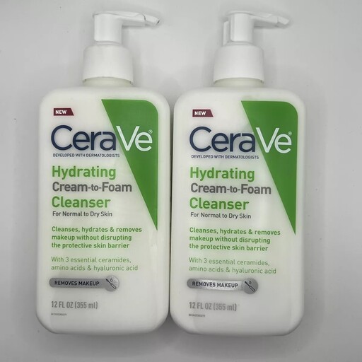 پاک کننده و مرطوب کننده سراوی برای پوست نرمال تا خشک CeraVe Hydrating Cream to Foam Cleanser