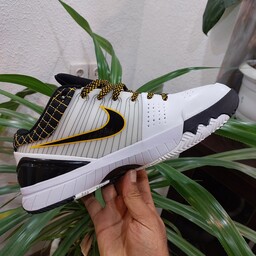 کفش والیبال و بسکتبال Nike Kobe 4 Protro نایک کوبی پروترو 4 سفید مشکی زرد