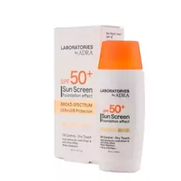 کرم ضد آفتاب پودری آدرا رنگ بژ طبیعی دارای spf50 حجم 65 میلی لیتر