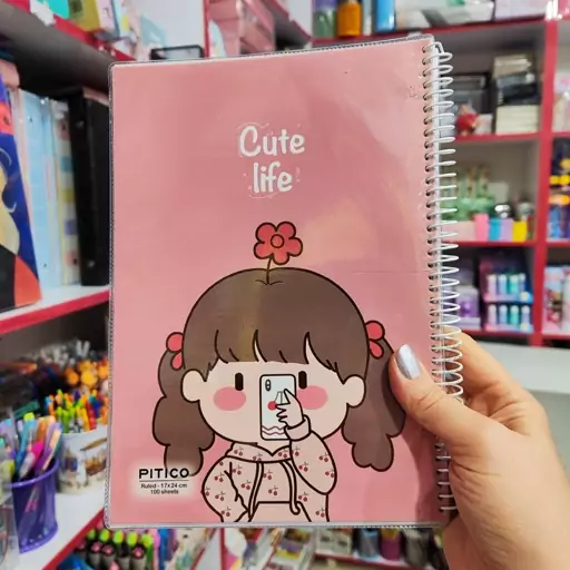 دفتر 100 برگ مجلد cute Life 