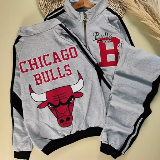 بلوز شلوار bulls جنس ملانژپشت دورس سایز50تا60 تکرنگ