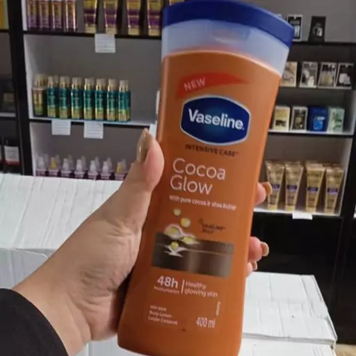 لوسیون بدن کاکائو وازلین vaseline cocoa glow body lotion