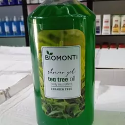 شامپو بدن بدون سولفات و پارابن بیومونتی Biomonti حاوی روغن درخت چای 1000 میل