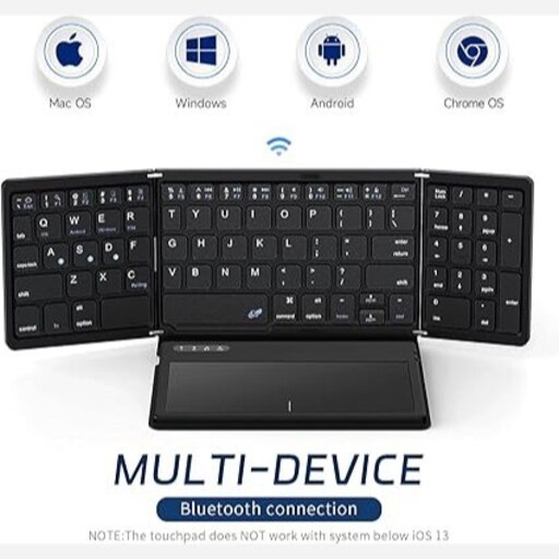 کیبورد بلوتوثی تاشو مدل Bluetooth keyboard new mini 2024 B055