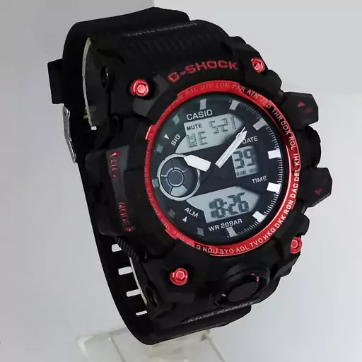 جی شاک جیشاک G-SHOCK مشکی قرمز شیک ارسال رایگان ساعت اسپرت دوموتوره دوزمانه ضدآب SPORT