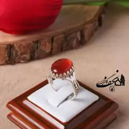 انگشتر نقره زنانه عقیق سرخ 