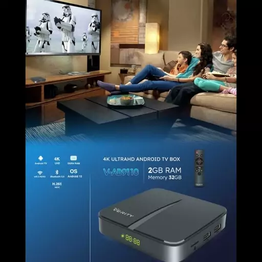 اندروید باکس وریتی یکسال گارانتی ارسال رایگان اسمارت تی وی باکس smart tv box