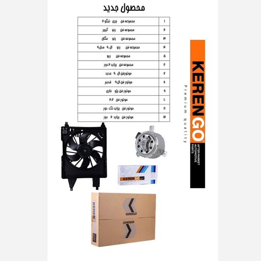 مجموعه موتور فن206 پراید 405