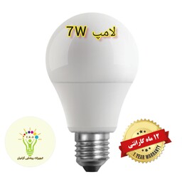 لامپ جبابی ال ای دی 7w  LED کم مصرف یکسال گارانتی 