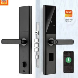 دستگیره هوشمند تویا اثرانگشتی قفل هوشمند Wifi  لمسی برند smart lock هوشمند سازی قفل دیجیتال تخفیف tuya