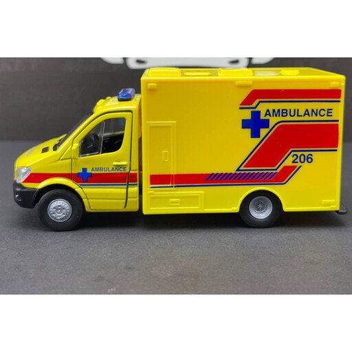 اسباب بازی ماشین فلزی آمبولانس Mercedes-Benz Sprinter Ambulance