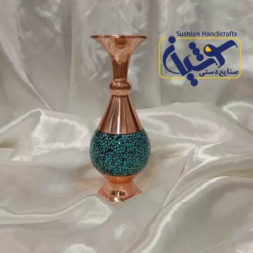 گلدان فیروزه کوبی 16 سانت 