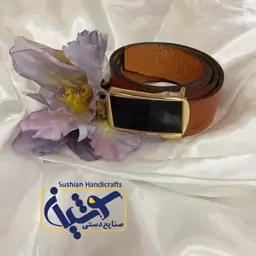 کمربند سگک مجلسی چرم مردانه