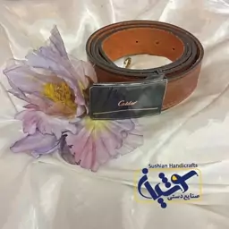 کمربند چرم مردانه سگک مجلسی .پهنای سه و نیم