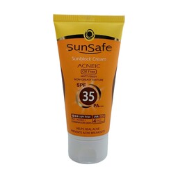 کرم ضدآفتاب spf 35 فاقد چربی بژ روشن سان سیف