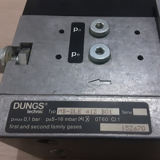 شیر گاز ترکیبی مارک Dungs دانگز  Dungs 226872 MB-DLE 412 B01 S50 Multiblok .