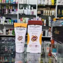 کرم ضد آفتاب روشن کننده بژ روشن سان سیف  Whitening Sunblock Cream SPF50