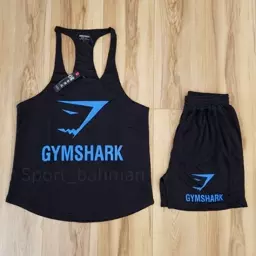 ست رکابی شلوارک بند نازک GYM SHARK ست بدنسازی