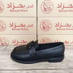 کالج راحتی dior کفش زنانه دخترانه رنگ مشکی سایز 37 تا 40 زیره پیو پاشنه 2 سانتی رویه چرم صنعتی سبک و راحت