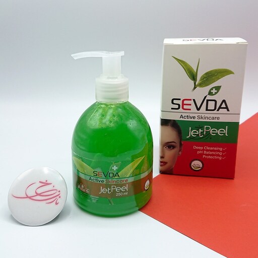 ژل لایه بردار پوست سودا SEVDA مدل چای سبز Jet Peel حجم 250 میلی لیتر