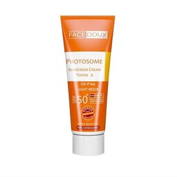 کرم ضد آفتاب فیس دوکس SPF50 مناسب پوست چرب رنگ بژ روشن حجم 40 میل