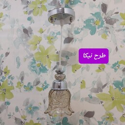 لوستر تک شاخه طرح نیکا نقره ای 