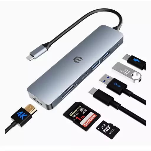 هاب هفت پورت 10 کاره USB C Tiergrade