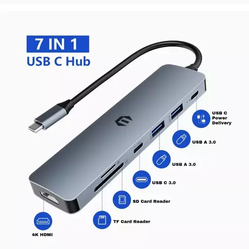 هاب هفت پورت 10 کاره USB C Tiergrade