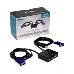 سوییچ 2 پورت USB KVM دی-لینک مدل KVM-222