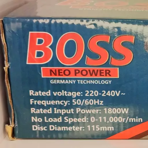 مینی فرز دسته بلند دیمر دار باس 1800 وات BOSS  ( قیمت تعداد ، خرید عمده ابزار برقی و ابزار دستی از بندر گناوه )