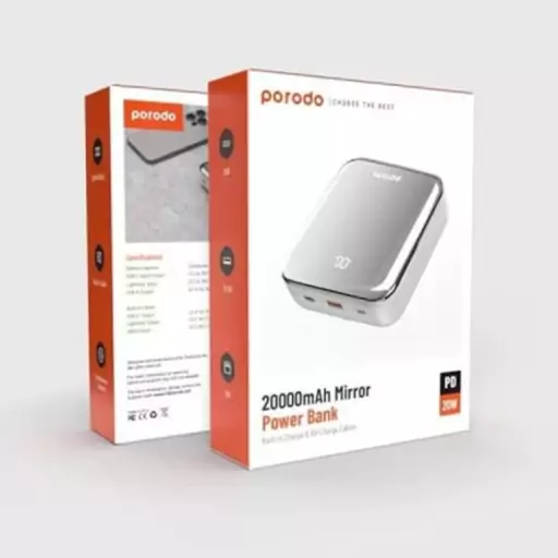 پاوربانک 20000 پرودو میرور Porodo Mirror power bank