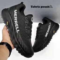 کفش کوهنوردی وارداتی طبی زیره تزریق ویبرام ضد آب مدل merrell مرل مشکی  تبریز پوش