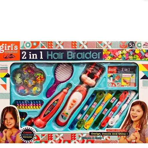 اسباب بازی ست بافت مو hair braider 2 in 1