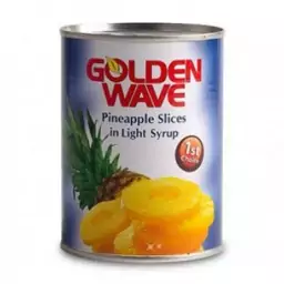 کمپوت آناناس حلقه گلدن ویو 565 گرم golden wave