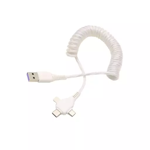 کابل شارژر USB به سه سر فنری مارک ET-LINK