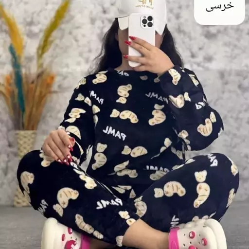 ست بلوز شلوار راحتی زنانه جنس تدی وارداتی نرم 