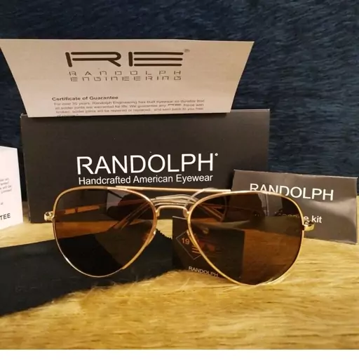 عینک رندولف مدل کنکورد رنگ شیشه امریکن تن قهوه ای randolph concorde