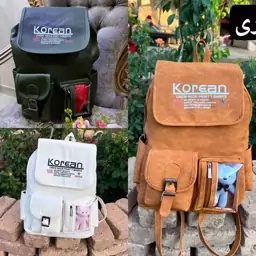 کیف کوله دخترانه.جنس تانسی چرم خیس.دارای رنگ بندی