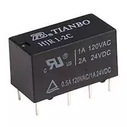 رله مخابراتی12v دو کنتاکت مارکTIANBO