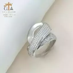 انگشتر زنانه نقره 925 طرح تایلندی با روکش طلا کد 15948