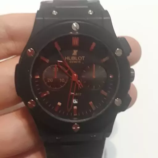 ساعت مردانه هابلوت -بند استیل مشکی- HUBLOT 