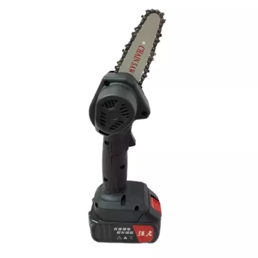 اره برقی شارژی قدرتی (اره زنجیری) برند CHAIN SAW مدل 21V با تیغه 10 سانتی متری (4 اینچ)