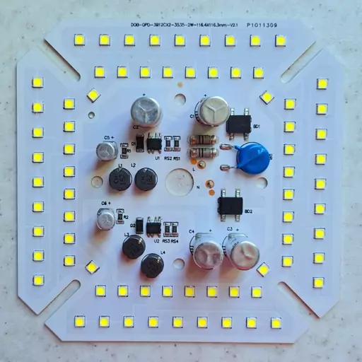 چیپ لامپ ال ای دی برق مستقیم 150 وات ماژول  دی او بی سفید مهتابی مناسب جهت تعمیر لامپ chip led dob 150w 220v ccc