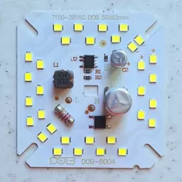 چیپ لامپ ال ای دی 30 وات ماژول دی او بی 2خازنه  رنگ سفید  مهتابی مناسب جهت تعمیر لامپ. chip led dob 30w 220v ccc  