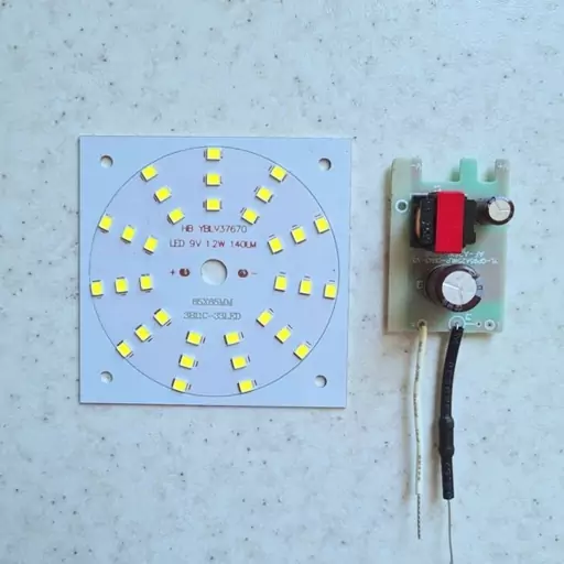 چیپ لامپ ال ای دی 30 وات و درایور رنگ سفید  مهتابی ، وات واقعی  chip led  30w    