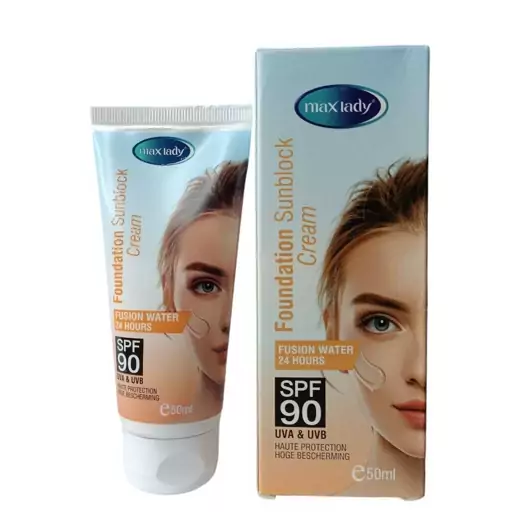 کرم ضد آفتاب بی رنگ Spf90 فیوژن واتر